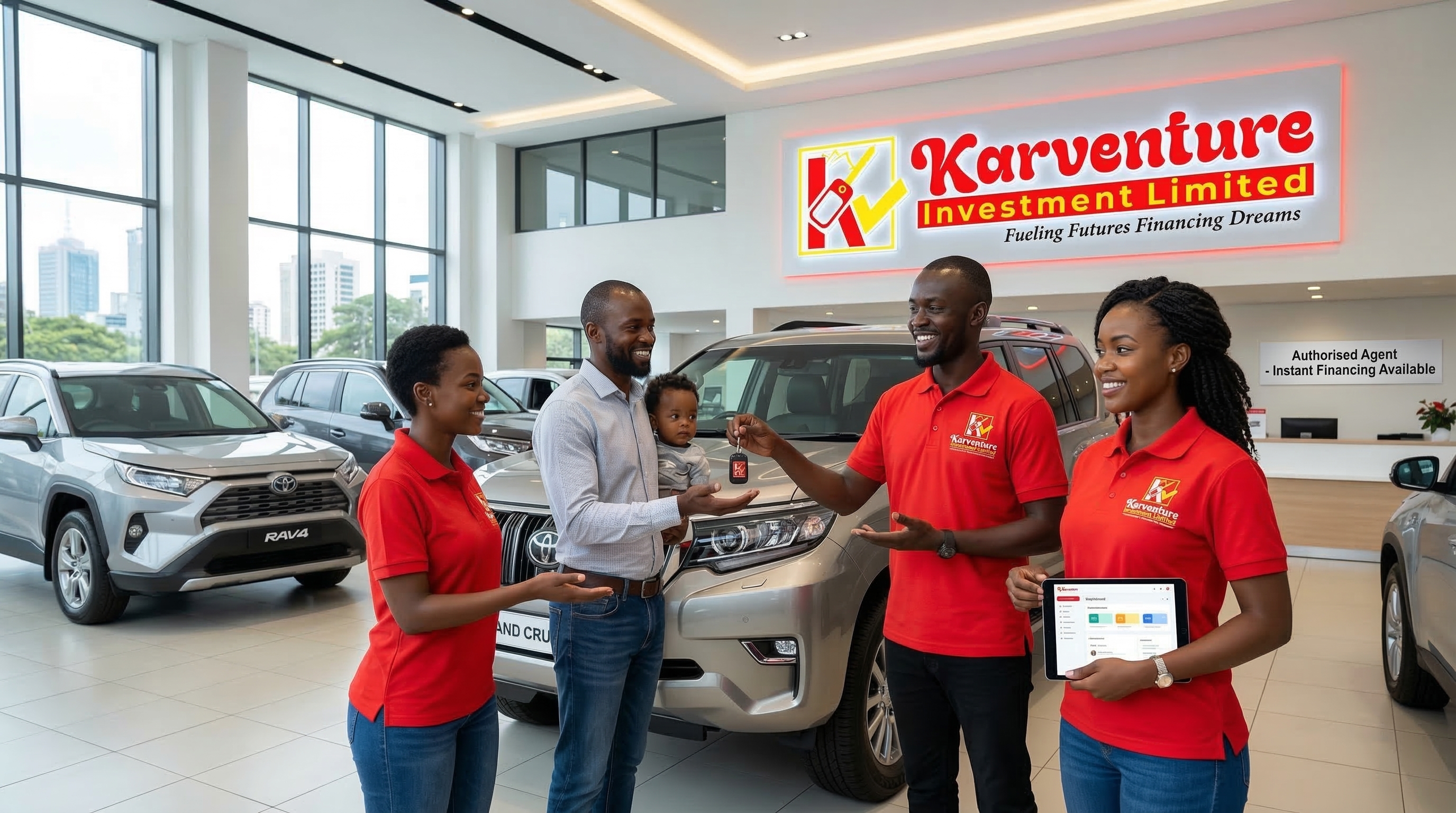 A dynamic shot of a yellow sports car driving forward.